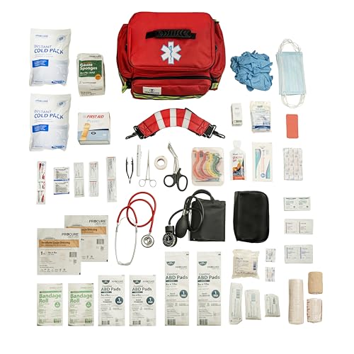 Emergency First Aid Kit for Home, Car, Travel & Workplace | Fully stocked first aid kit with essential medical supplies for home, car, travel, camping, workplace & emergencies.