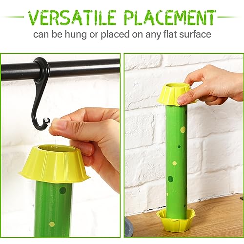Qualirey 12 Pcs Sticky Fly Trap Fly Stick with Hanging Hook Adhesive Flying for Indoor Outdoor Trap Houseflies and Flying Insects Mosquito Bee Moth (Stylish Style) - style: Stylish Style