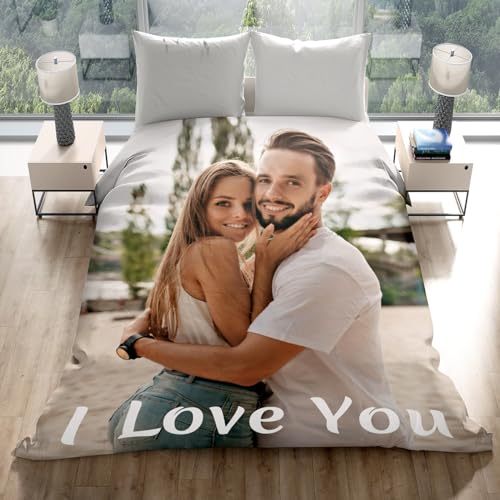 inkArts Custom Blankets with Photo, Personalized Blanket Using My Own Photo, Customized Blankets with Picture, Personalized Gifts for Women Men Baby Child - color: 1 Photos