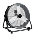 WARMLREC 30 Inch Industrial Drum Fan, 13000CFM Heavy Duty Garage Fan with Wheels, 3 Speeds Metal High Velocity Fan for Warehouse, Workshop, Factory, Commercial, Residential & Greenhouse, Black