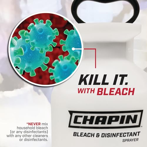 Chapin 1-Gallon Bleach Pump Sprayer, Anti-Clog Design (2 Pack) | Bleach-resistant build for household disinfecting, ideal for covering large surfaces with consistent application - size: 1 Gallon Deluxe, 2Pk