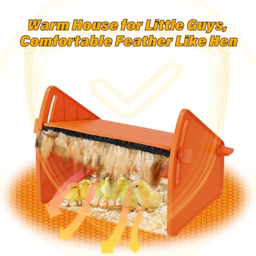 Chick Brooder Heater Plate for Baby Chicks, Ducklings & Poultry | 3-Level Adjustable Temperature Heating Plate, 8.67 x 10.63 Inches, Orange Poultry Brooder Warmer - color: Orange