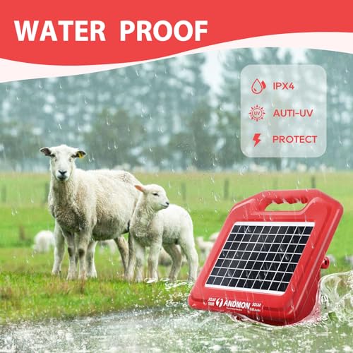 S600 Solar Electric Fence Charger - 35 Mile Range, 0.65 Joules Powerful Solar Fence Charger, Ideal for Livestock and Garden Protection - size: S600
