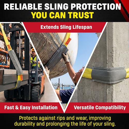Chenango Supply DD Sling 2 Inch Nylon Sling Sleeve Wear Pad | USA Made, Hook & Loop Closure, Abrasion Protection for Lifting Slings, Flat, Endless & Round Sling Compatible