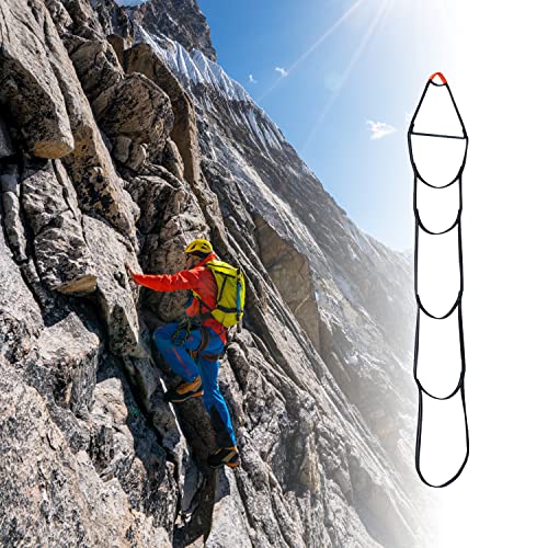 KAILAS Climbing Aider Hunting Webbing Rope Ladder Tree Stand Steps Rock Foot Ascender Loop Lightweight 5 Step - size: 【Etrier 2】 5 Step