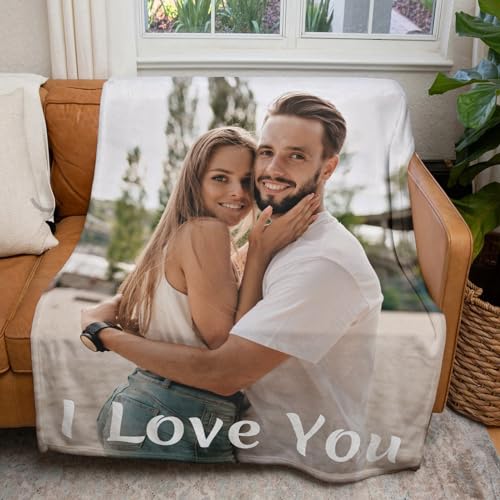 inkArts Custom Blankets with Photo, Personalized Blanket Using My Own Photo, Customized Blankets with Picture, Personalized Gifts for Women Men Baby Child - color: 1 Photos