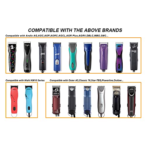 Replacement Ceramic Blades,Compatible with Andis,Oster,Wahl KM10 Clipper | 0.1mm(1/150") Cutting Length,size SS - color: 1/150"-0.1mm