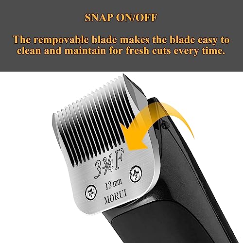 3-3/4F Cut Length 1/2"(13mm) Detachable Pet Dog Clipper Blades UltraEdge Series Clipper Blades for Dog Grooming Compatible with Most Andis,Oster A5 Wahl KM Series Clippers - size: 3-3/4F 13mm
