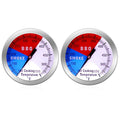 BBQ Thermometer Gauge - Charcoal Grill Pit Smoker Temp Gauge Grill Thermometer with Fahrenheit and Heat Indicator (2 Pack) - color: 2 Pack
