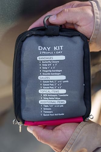 First Aid Kit, Day Kit 2-Person First Aid - Compact Emergency Medical Kit with Bandages, Gauze, and More
