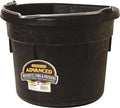 Little Giant® Flat Rubber Bucket | Rubber Water Bucket for Horses | Flat Back Bucket | 18 Quarts - size: 18 quart