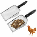 Chicken Poop Scooper,Chicken Coop Cleaning Tools,Mesh Sifting Shovel with 3.8mm & 5mm Holes,Metal Chicken Coop Rake and Scoop Tool,Scooper Shovel for Sifting Sand,Litter,Chicken Supplies(2 Pcs)