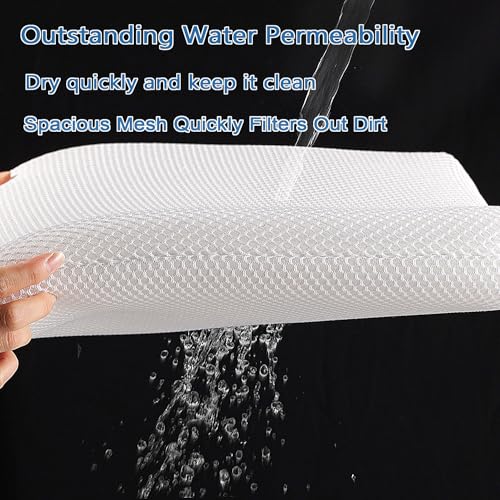 REEZEIVI Shower Seat Cushion,Silicone Non-Slip Base for Elderly & Disabled | Raised 4D mesh shower pad, soft breathable, washable quick dry, silicone non-slip bottom - size: Blue