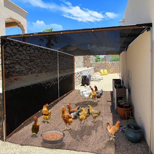 90% Black Shade Cloth for Patio, 6x8 FT Mesh Tarp Sun Shade Cloth with Grommets, Sun Protection Sail for Garden Greenhouse Pergola Plants Chicken Coop Patio Outdoor Neting Cover - size: 6x8FT