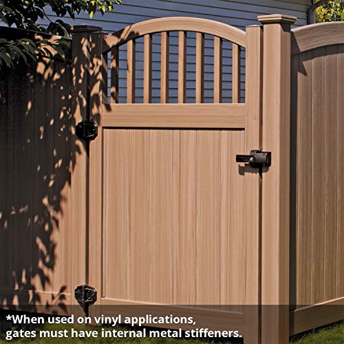 D&D LLMKDBT LokkLatch Magnetic Gate Latch Dual-Sided Lockable, Black | Magnetic latching gate latch. Key lockable on both sides of the gate. Dual-Sided push/pull handle latch. For square post. - color: Black