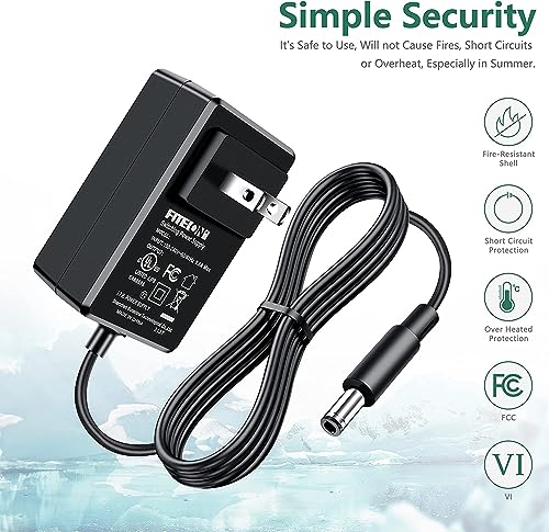 DC 9V Adapter Compatible with ChickenGuard Automatic Chicken Coop Door openers; Models S5, P5, X5, PRO, PRO Solar Electric Auto Chicken Coop Door Power Supply Cord Cable Charger (5FT/1.5M)