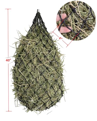 3PCS Hay Net for Horses, Slow Feed Hay Bag, Hanging Hay Feeder for Horses, Goats, Sheep