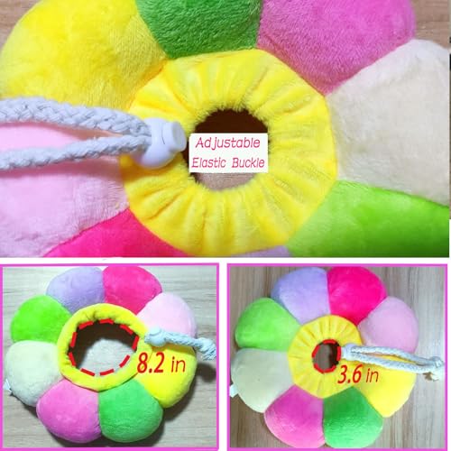 Rabbit Cat Cone Collar Soft,Adjustable Cat Recovery Wound Healing Accessory,Cats Cones to Stop Licking,for Chinchilla,Guinea Pigs,Bunny,Kitten Donuts Collar After Surgery(X-Small) - size: X-Small