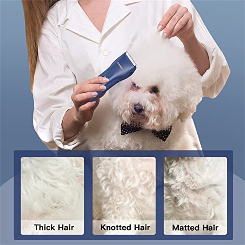 Dog Cat Home Hair Waterproof Clipper Wireless Dog Trimmer for Grooming,Blue,TS006 - color: Ts006-blue