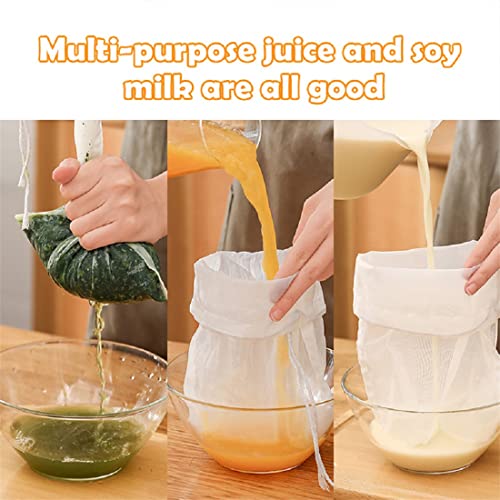 Food Grade Soy Milk Filter Bags, 200 Micron 20*30CM Fine Mesh Bag Milk Filter Bag All Purpose Food Strainer Nylon Cheesecloth