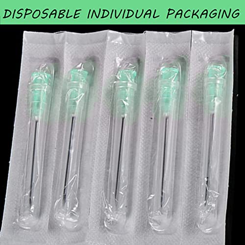 100 Pack 21Ga 1 1/2 Inch Stainless Steel Dispensing Lab Tools Accessories for Scientific Labs, Measuring and Refilling, Individually Wrapped - size: 21G 1-1/2 inch