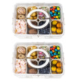 Amzcku Divided Serving Tray with Lid and Handle - Snackle Box Charcuterie Container (Pack of 2) - size: 2 pack 8 Compartments