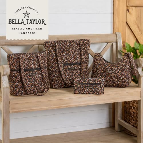 Bella Taylor Large Tote, Quilted Shoulder Bag for Women | Lightweight, 6-pocket large quilted purse, machine washable, zippered top, ultimate organization, durable construction - color: Twilight Garden