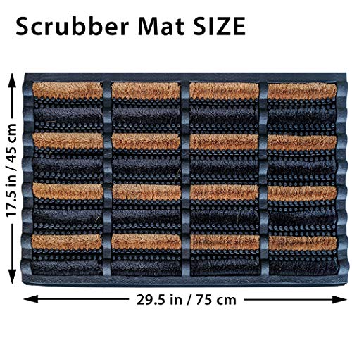 FOOTMATTERS Ninamar Mud Scrubber Tray Mat - 29.5 x 17.5 inch - size: 29.5 x 17.5 in (75 x 45 cm)
