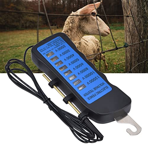 Electric Fence Tester MLD 002A6, 12KV Electric Fence Fault Finder, Equipped with Electric Fence Indicator Light for Farms, Gardens and Livestock Enclosures, 6.5x2.4x0.8in