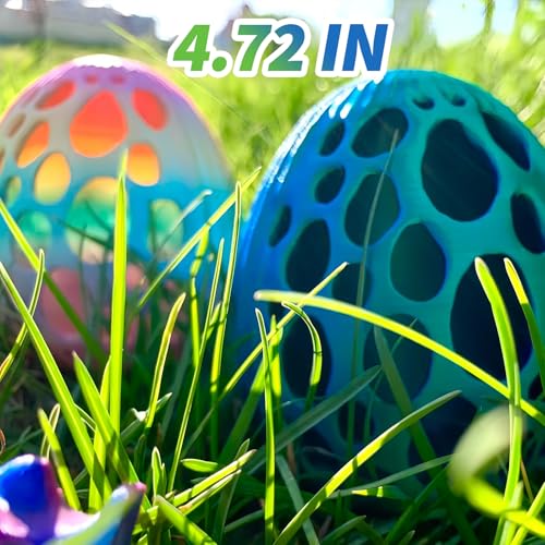 5 Pcs，12" 3D Printed Dragon Eggs,Dinosaur Egg,Crystal Dragon Toys,Snake Eggs, Animals,Fidget Toy,Desk Executive Toy，Easter Eggs Basket Stuffers,Toys for Boys Kids Teen 5-7 4-6 8-12 - color: Oo-01