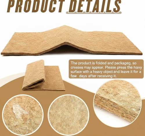 Tinideya Horse Trailer Mat 4x6 ft, Natural Coconut Coir, Heavy Duty Woven Design for Horse & Livestock Trailers, Durable Flooring Padding, Easy to Clean, Indoor & Outdoor Use