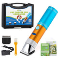 Dog Clippers for Grooming 400W with Rechargeable 5h-Standby Battery | Low Noise < 50db, Cordless Heavy-Duty Pet Hair Shaver Kit, with 2 Sharp & Detachable Blades of 3MM&6MM, Blue - size: 400W