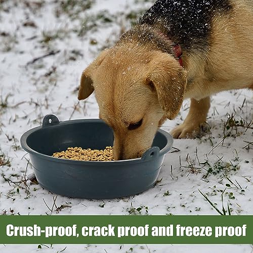 Sadnyy 10 Pcs Feed Pan 0.75 Gallon/3 Quart Utility Horse Feed Bucket Livestock Feeder Tubs Ox Tendon Bowl for Horses Dog Cats Goats Chicken Dust Bath - size: 0.75 Gallon/3 Quart