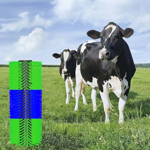 4 Sets Scratch Brushes For Livestock - 20 X 8 Inch Anti-Itch Tool,Multifunctional Cow Scratching Grooming Brush,Screws And Nuts For Sheep, Cattle, Horses, Pigs,Effectively Protecting The Fence - color: teal