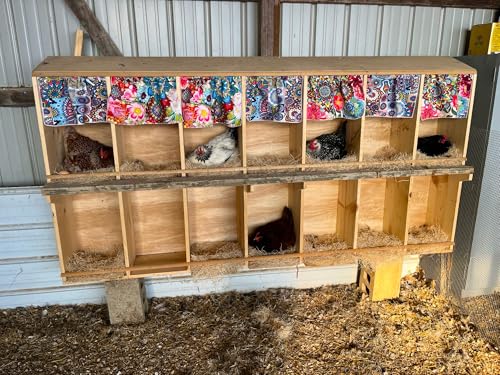 Chicken Nesting Pads for Chicken Coop Accessories - 12 Pack - USA Aspen - Professional Grade Excelsior Bedding - Easy Clean Up - Absorbs Moisture 100% Natural, Liners for Laying Hens - Fits 12x12 Box