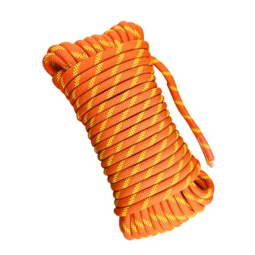 50m Climbing Rope 5/16" for Rescue & Mountaineering, UIAA | High-strength nylon, 8mm 164ft, orange, abrasion & UV resistant, ideal for trekking & outdoor work