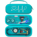 BOVKE Stethoscope Case for 3M Littmann Classic III/Cardiology IV–Turquoise | Lightweight II S.E/ MDF Acoustica Stethoscopes Hard Bag, Medical Supplies Case for Nurses, Doctors, Nursing School Essentials - color: Turquoise