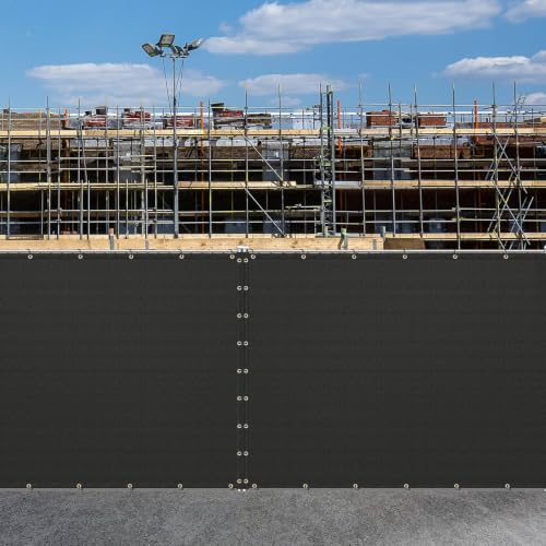 Buzzbazaar 4' x 50' Black Heavy Duty Privacy Fence Screen Ultra - Commercial Grade Shade Cover with Brass Grommets, Outdoor Wind Block & Yard Barrier, Customizable Size