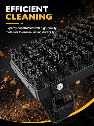 Salcod Universal Fit Truck Step Mounted Boot Brush for RVs & SUVs | Heavy-Duty Boot Scrubber, Tool-Free Hook-and-Loop Mount, Weather-Resistant Build, Removes Mud & Dirt, For Work & Off-Road Use