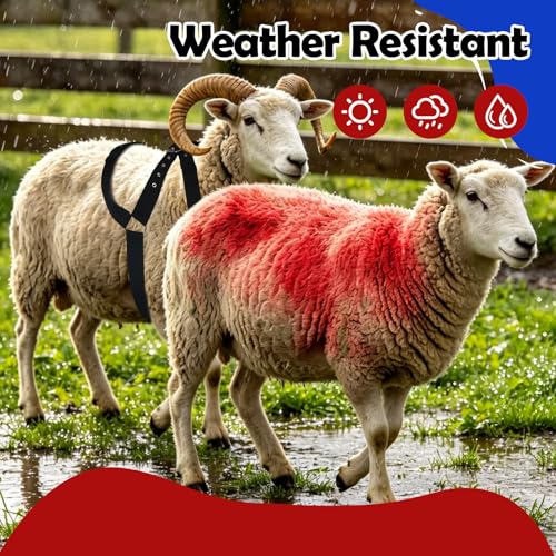 1 pcs Mark Harness Crayons for Sheep & Goat Breeding Marking Harness,Vivid and Long Lasting (Red) - color: Red