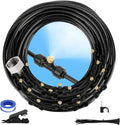 GMAULEE Misting Cooling System, DIY 78.8FT(24M) Misting Line +24 Brass Mist Nozzles+ a Brass Connector(3/4'') Outdoor Mister System for Patio Waterpark Garden Trampoline Greenhouse - size: 78.8 ft (24M)+24 Brass