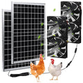 Glooglitter Solar Panel Fan Kit Solar Waterproof Exhaust Fans 15w Panel 2 Pcs High Speed Dc Brushless Fan for Attic Shed Barn Chicken Coop Greenhouse DIY Cooling Ventilation Project (2 Sets)