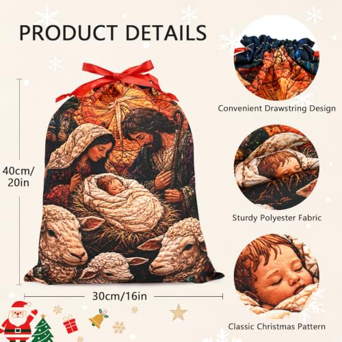 KzgtY Baby Birth 2PCS Gift Bags with Drawstring, 16 x 12 Inch Reusable Present Sacks for Christmas,Brithday, Holidays,Parties & Gift Packaging - color: Baby Birth