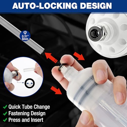 WORKPRO 500CC Manual Fluid Extractor | Multi-Purpose Oil Syringe, Oil Suction Pump, Manual Extraction and Filling Pump, Automotive Oil Syringe - size: 500cc