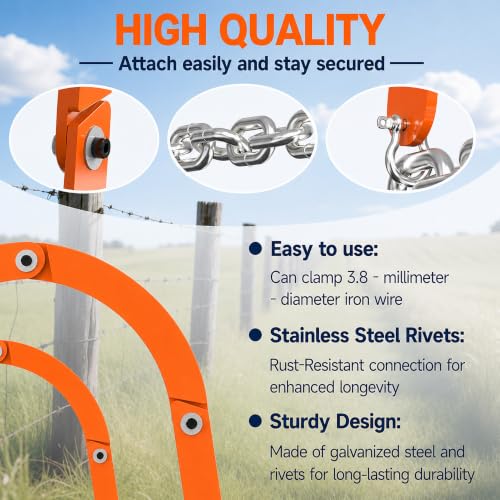 Fence Fixer Tool, Fence Stretcher for Barbed Wire and Chain Link | 2200 lb pull and 19.7 ft chain help tighten loose barbed wire, chain link, farm, ranch, and old fence repairs with control