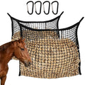 2 Pack Slow Feed Hay Nets for Horses, Goats and Cattle | Durable nylon slow-feeding bags hold forage for horses, goats, and cattle in stalls, paddocks, trailers, and stables.