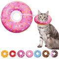 Seyezo Cat Cone Collar Soft, Adjustable Cat Recovery Collars, Donut Pink, M | Stops Licking, Cute Donut Neck Collar, After Surgery/Spay, Elizabethan Collar for Kittens, E-Collar - color: Donut Pink, size: Medium