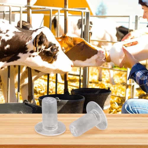 Kisangel 5 Pack Calf Bottle Nipples Soft Silicone Goat Nursing Nipple Leakproof Pet Feeding Nipple for Young Animals Replaceable Teat for Milk Feeding Supplies