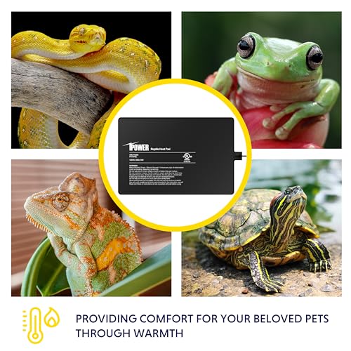iPower 8X12 Inch Reptile Heat Pad Under Tank Heater Terrarium Warmer Heating Mat for Turtles Lizards Frogs and Other Small Animals - size: 8 X 12 Inch, style: Heat Pad