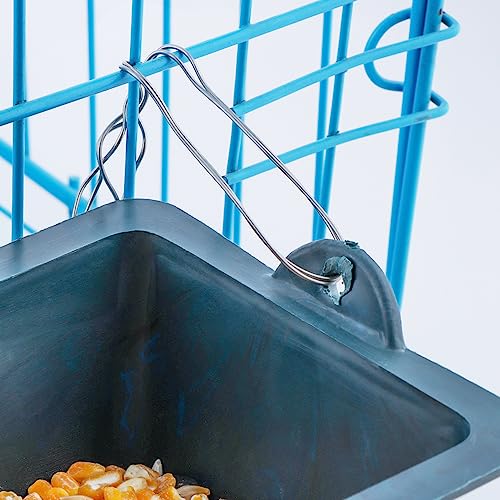 4 Pack Chicken Feeder Plastic Feed Trough Bucket for Chicken Duck Pigeon Bird Livestock Pet Poultry (Length: 16.5")